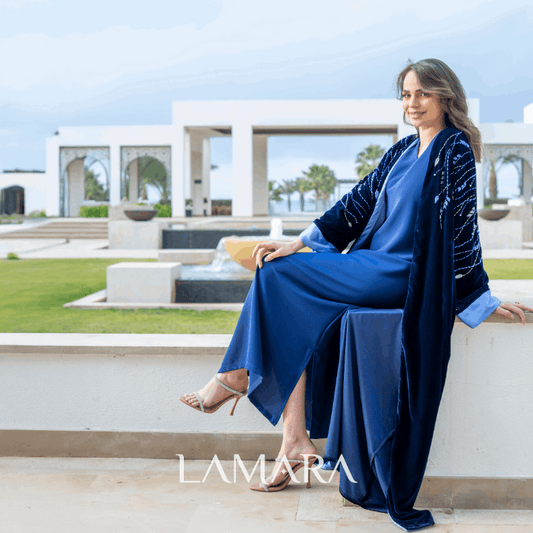 Abaya 2 Pièces Bleu