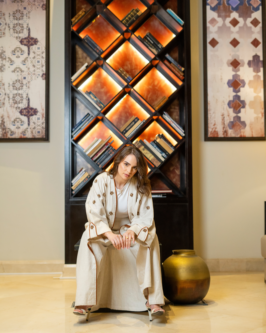 Kimono & Pantalon en Lin – 2 Pièces