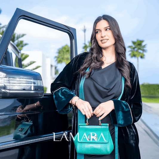 Abaya 2 Pièces Vert Noir