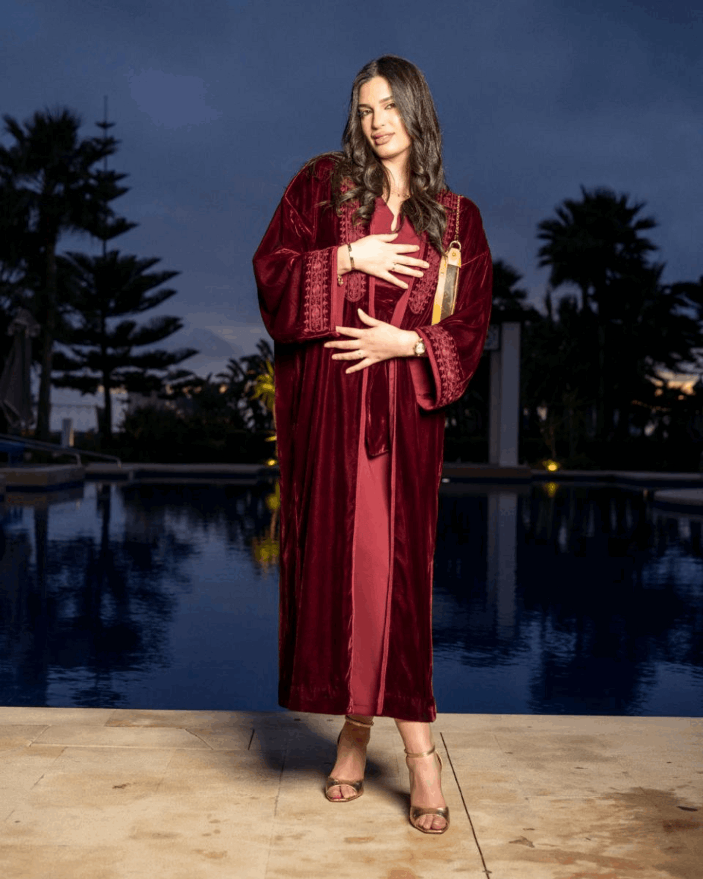 Abaya Bordeaux