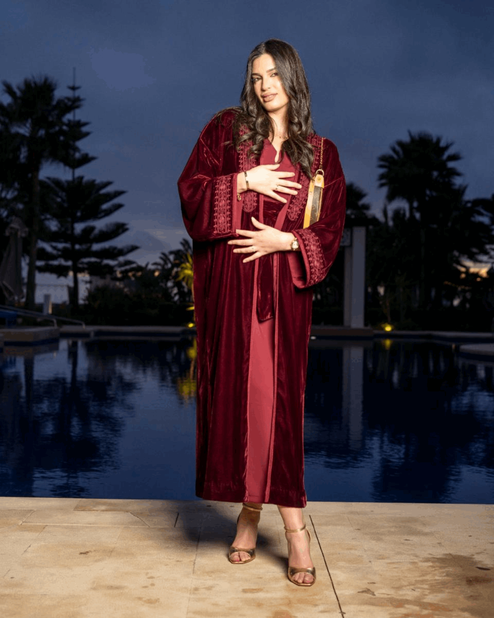 Abaya Bordeaux