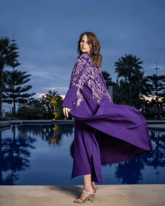 Abaya 2 Pièces Violet