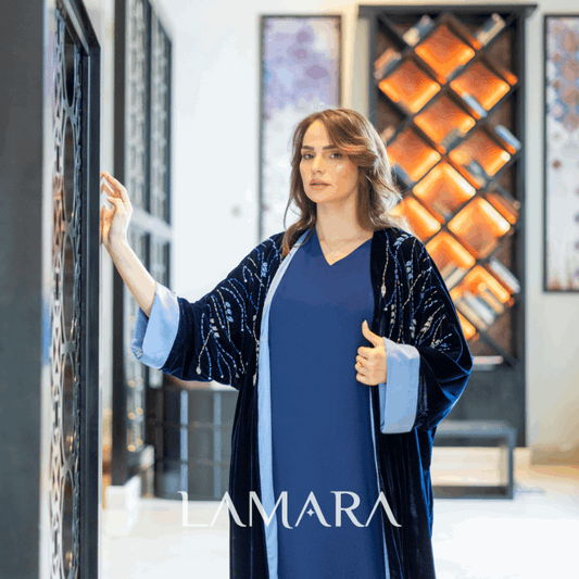 Abaya 2 Pièces Bleu