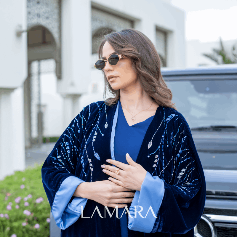 Abaya 2 Pièces Bleu