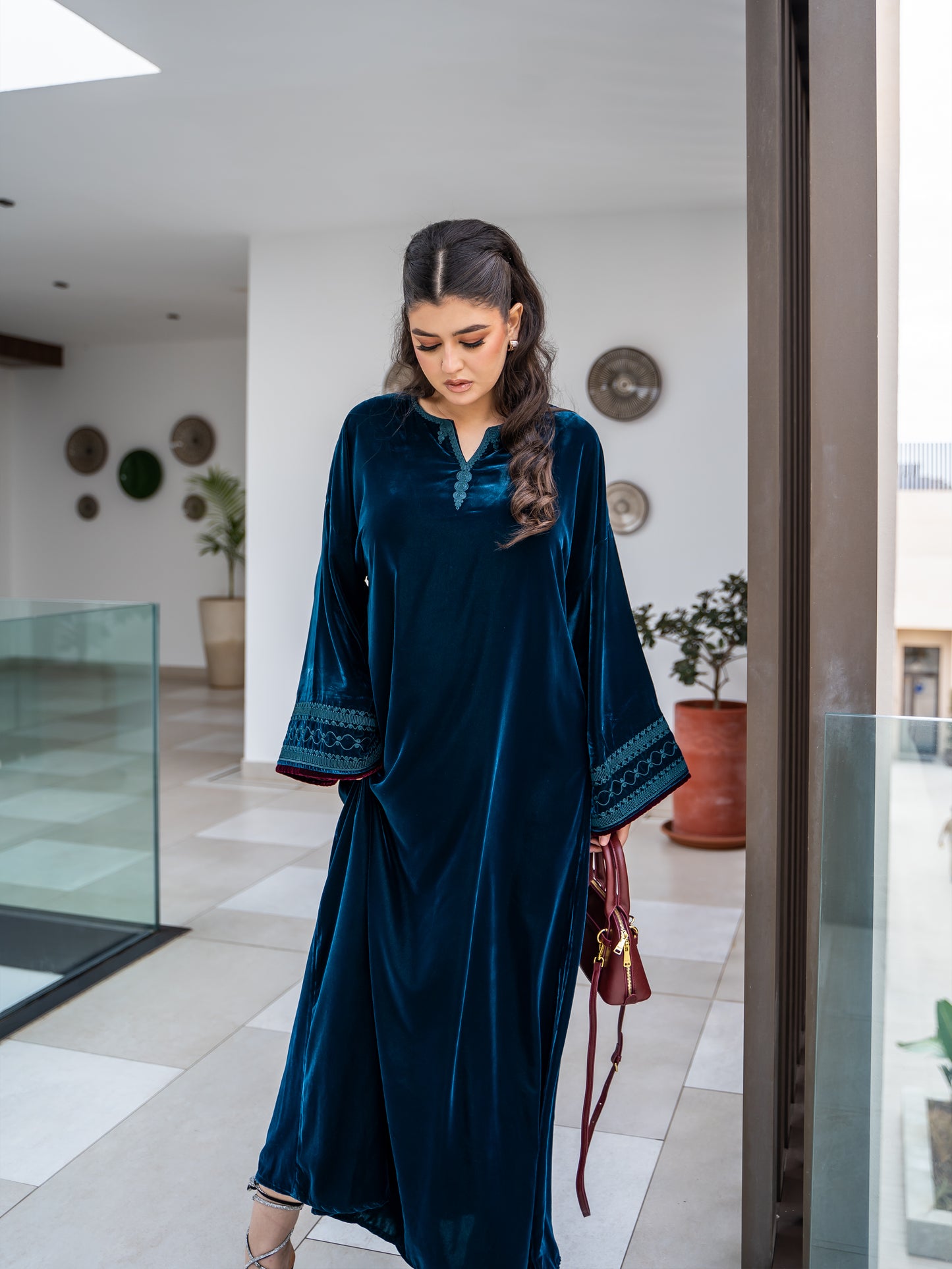 gandoura bleu saphir